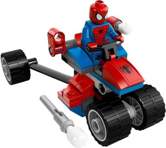 Klocki LEGO Trójkołowiec Pająka kontra Electro